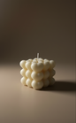 Bubble Cube Heart Candle